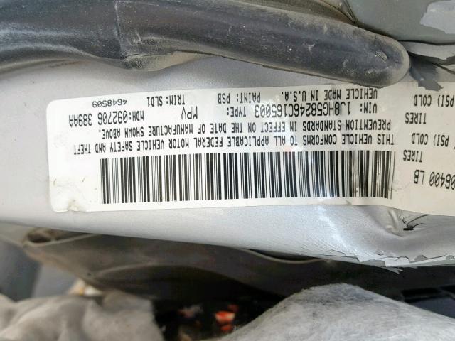 1J8HG58246C165003 - 2006 JEEP COMMANDER SILVER photo 10