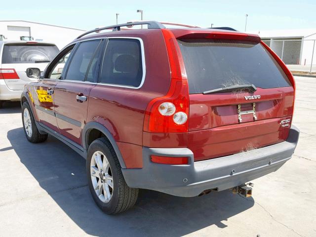 YV1CZ91H341077662 - 2004 VOLVO XC90 T6 RED photo 3