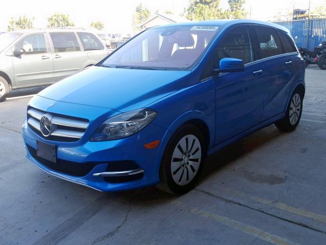 WDDVP9AB5FJ004589 - 2015 MERCEDES-BENZ B ELECTRIC BLUE photo 2