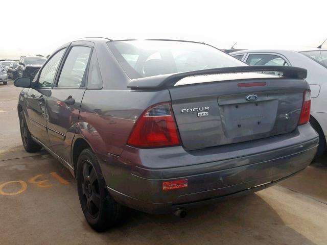 1FAFP34N77W198604 - 2007 FORD FOCUS ZX4 CHARCOAL photo 3