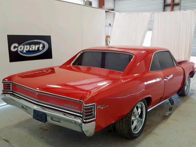 136177B130561 - 1967 CHEVROLET CHEVELL SS RED photo 4