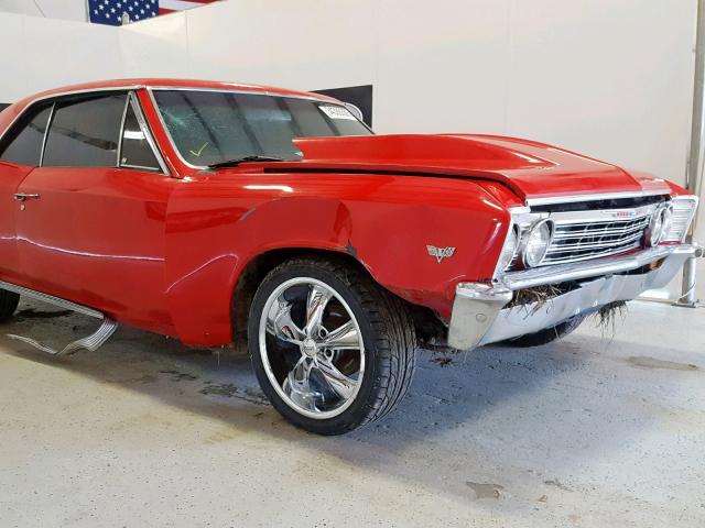 136177B130561 - 1967 CHEVROLET CHEVELL SS RED photo 9