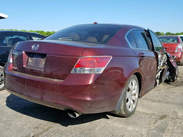 1HGCP2F81AA069357 - 2010 HONDA ACCORD EXL BURGUNDY photo 4