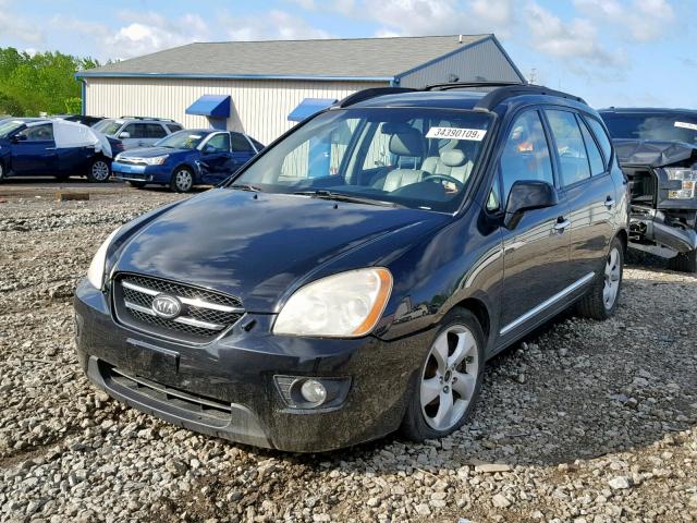 KNAFG526587191774 - 2008 KIA RONDO LX BLACK photo 2