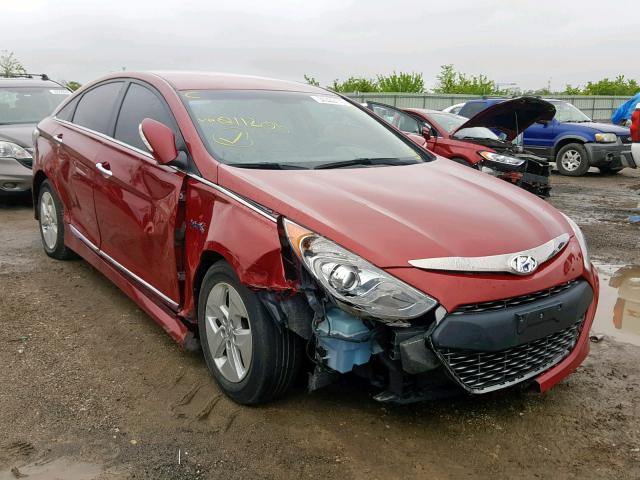 KMHEC4A47BA011205 - 2011 HYUNDAI SONATA HYB RED photo 1