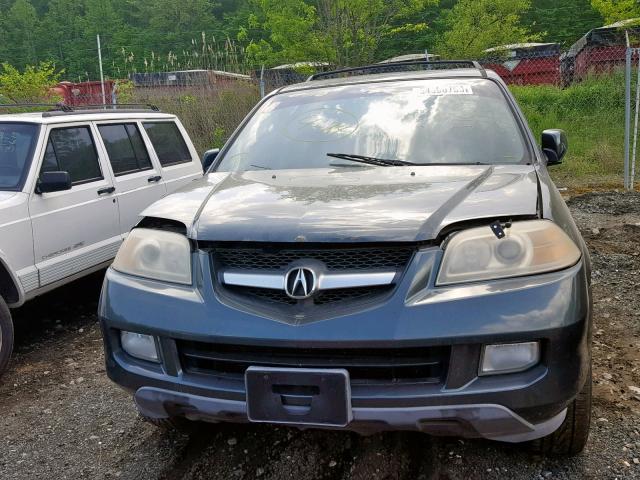 2HNYD18865H519283 - 2005 ACURA MDX TOURIN GREEN photo 9