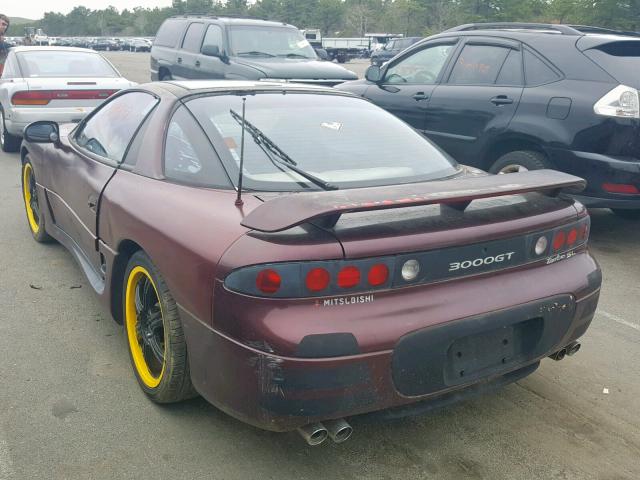 JA3AM54J3SY008802 - 1995 MITSUBISHI 3000 GT SL MAROON photo 3