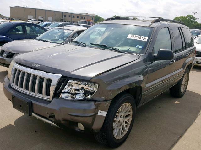 1J4GX58J24C221795 - 2004 JEEP GRAND CHER GRAY photo 2