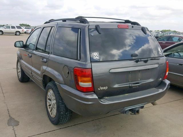 1J4GX58J24C221795 - 2004 JEEP GRAND CHER GRAY photo 3