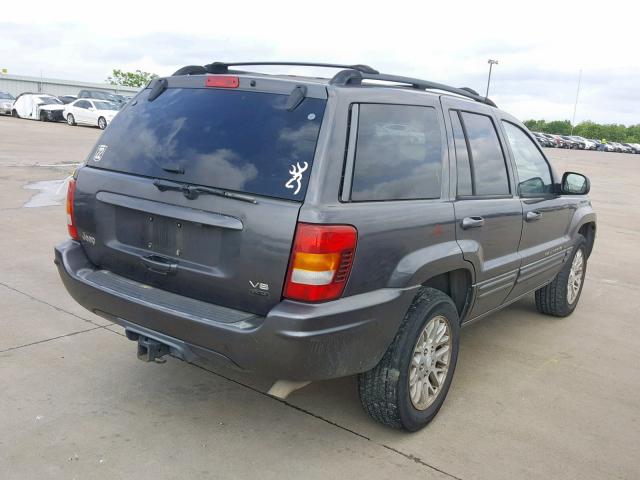 1J4GX58J24C221795 - 2004 JEEP GRAND CHER GRAY photo 4