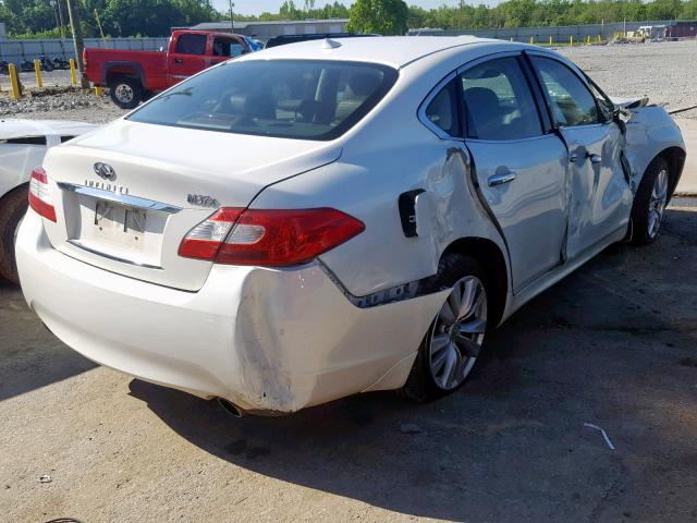 JN1BY1AR9BM371497 - 2011 INFINITI M37 X WHITE photo 4