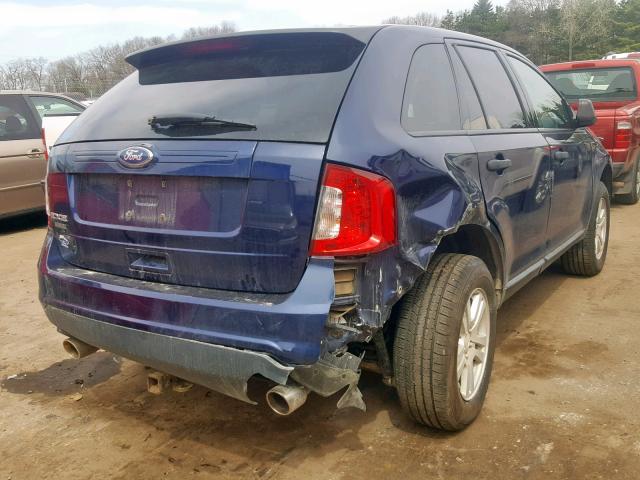 2FMDK3GC7BBA53594 - 2011 FORD EDGE SE BLUE photo 4