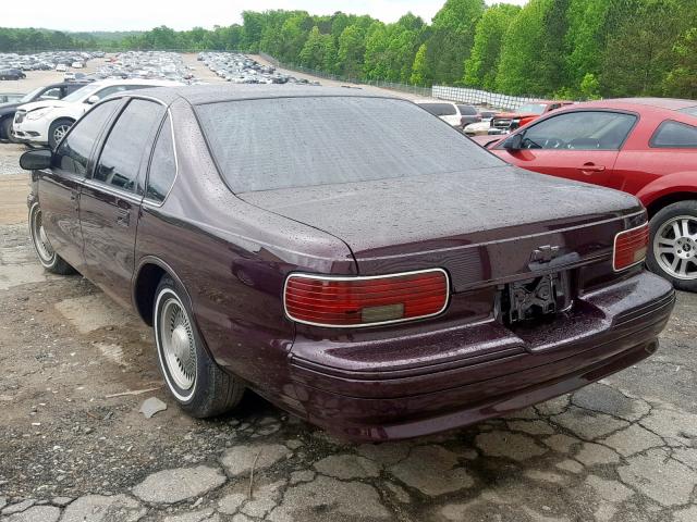 1G1BL52P3TR157960 - 1996 CHEVROLET CAPRICE / MAROON photo 3