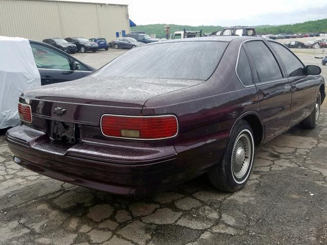 1G1BL52P3TR157960 - 1996 CHEVROLET CAPRICE / MAROON photo 4