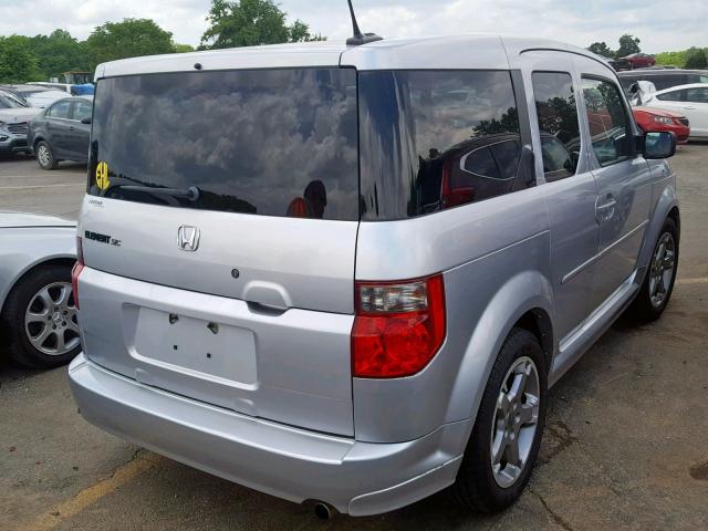 5J6YH18967L005484 - 2007 HONDA ELEMENT SC SILVER photo 4