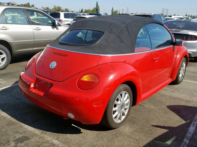 3VWCM31Y04M319342 - 2004 VOLKSWAGEN NEW BEETLE Qırmızı foto 4