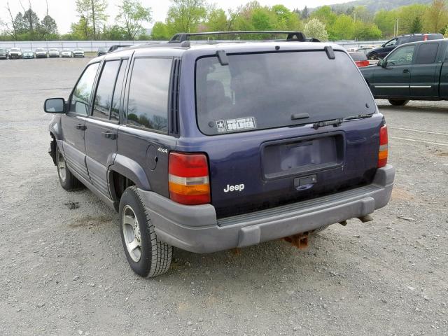 1J4GZ58S6VC633576 - 1997 JEEP GRAND CHER BLUE photo 3