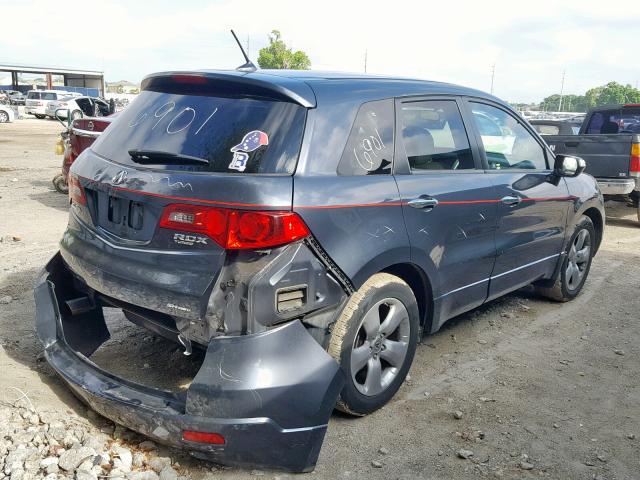 5J8TB18577A010009 - 2007 ACURA RDX TECHNO GRAY photo 4