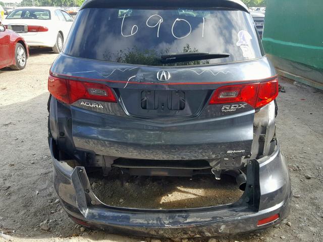 5J8TB18577A010009 - 2007 ACURA RDX TECHNO GRAY photo 9