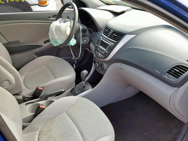 KMHCT4AE3GU089728 - 2016 HYUNDAI ACCENT SE BLUE photo 5