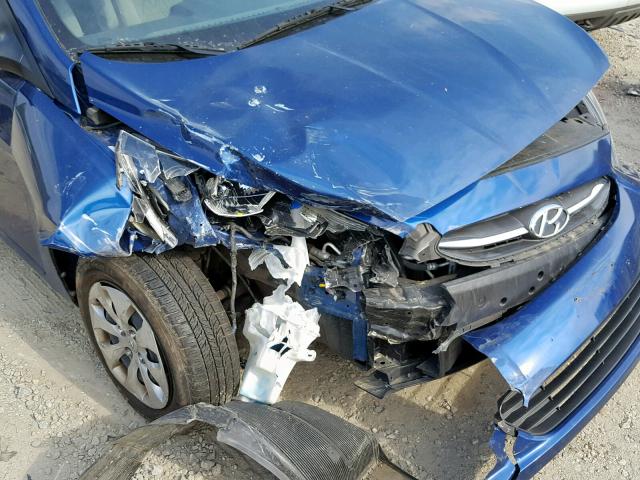 KMHCT4AE3GU089728 - 2016 HYUNDAI ACCENT SE BLUE photo 9