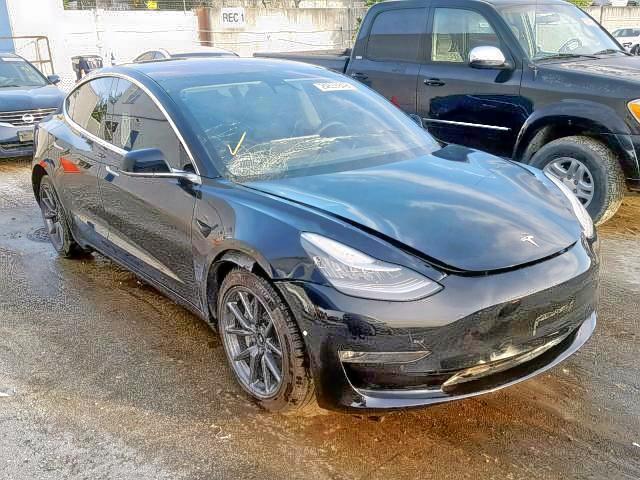 5YJ3E1EA6JF016065 - 2018 TESLA MODEL 3 BLACK photo 1