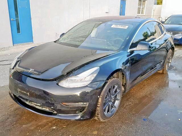 5YJ3E1EA6JF016065 - 2018 TESLA MODEL 3 BLACK photo 2