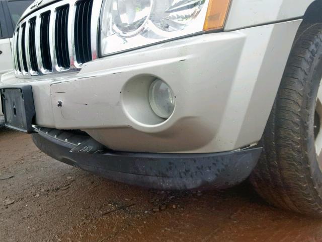 1J8HR58N56C358510 - 2006 JEEP GRAND CHER GRAY photo 9