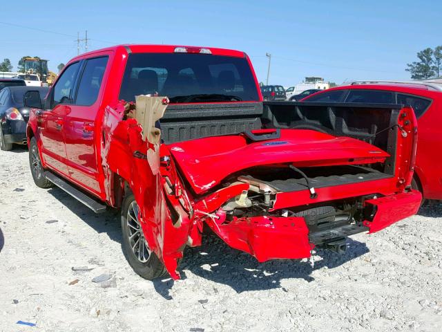 1FTEW1CP1JFE57143 - 2018 FORD F150 SUPER RED photo 3