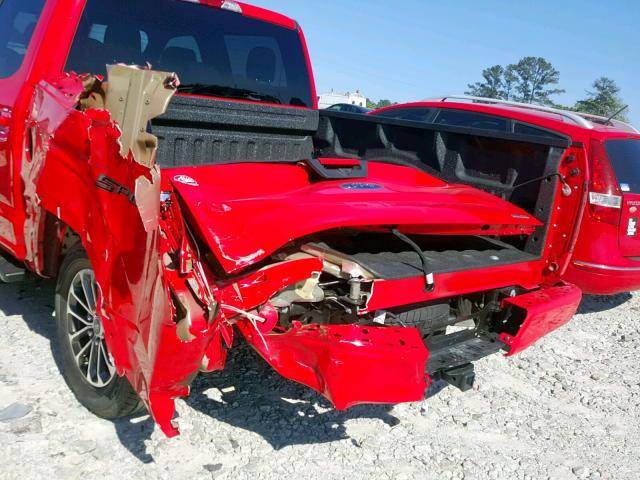 1FTEW1CP1JFE57143 - 2018 FORD F150 SUPER RED photo 9