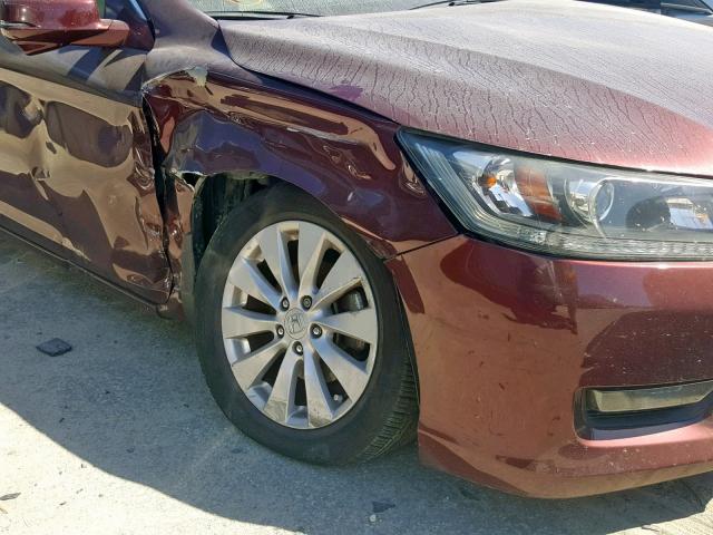 1HGCR2F84EA097492 - 2014 HONDA ACCORD EXL BURGUNDY photo 9