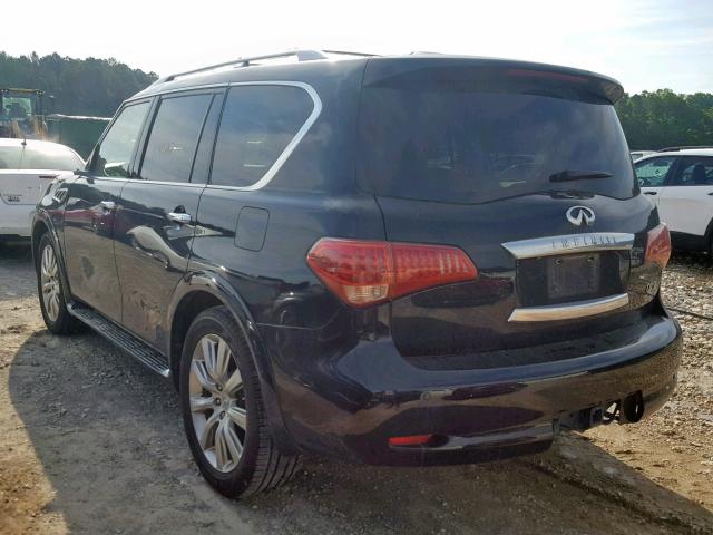 JN8AZ2NFXB9501337 - 2011 INFINITI QX56 BLACK photo 3