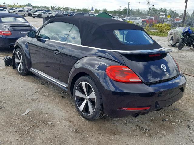 3VW7T7AT3DM820807 - 2013 VOLKSWAGEN BEETLE TUR BLACK photo 3