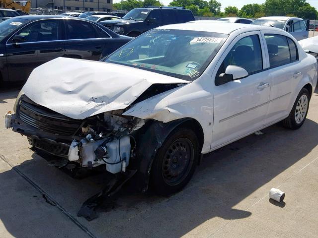 1G1AT58HX97241998 - 2009 CHEVROLET COBALT LT WHITE photo 2