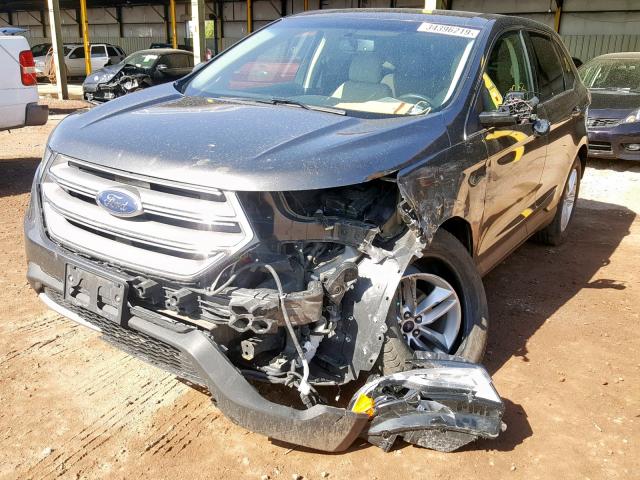 2FMPK3J97GBB78905 - 2016 FORD EDGE SEL CHARCOAL photo 2