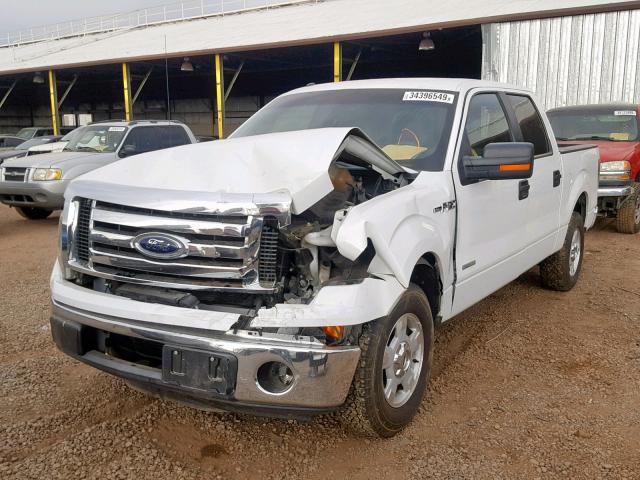 1FTFW1CT9CKE08705 - 2012 FORD F150 SUPER WHITE photo 2