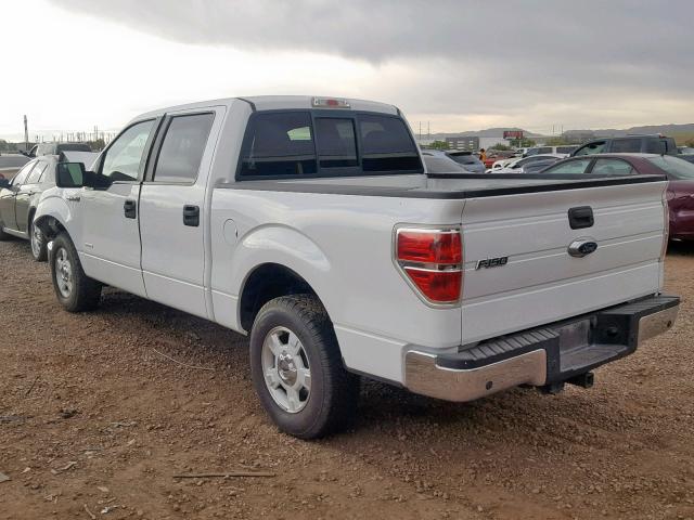 1FTFW1CT9CKE08705 - 2012 FORD F150 SUPER WHITE photo 3