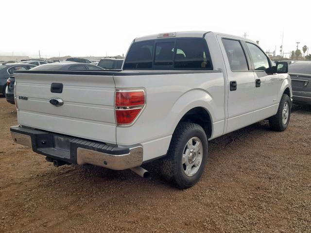 1FTFW1CT9CKE08705 - 2012 FORD F150 SUPER WHITE photo 4