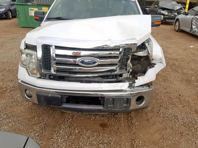 1FTFW1CT9CKE08705 - 2012 FORD F150 SUPER WHITE photo 9