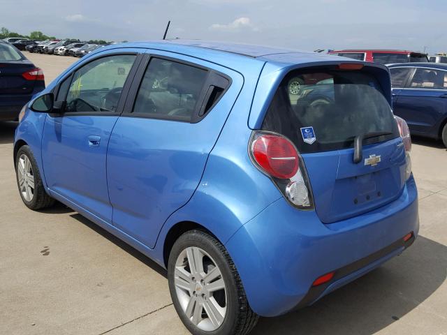 KL8CB6S97EC532298 - 2014 CHEVROLET SPARK LS BLUE photo 3