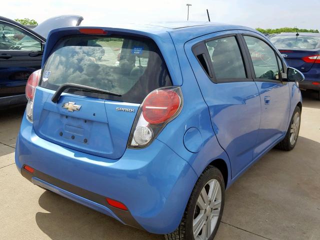 KL8CB6S97EC532298 - 2014 CHEVROLET SPARK LS BLUE photo 4