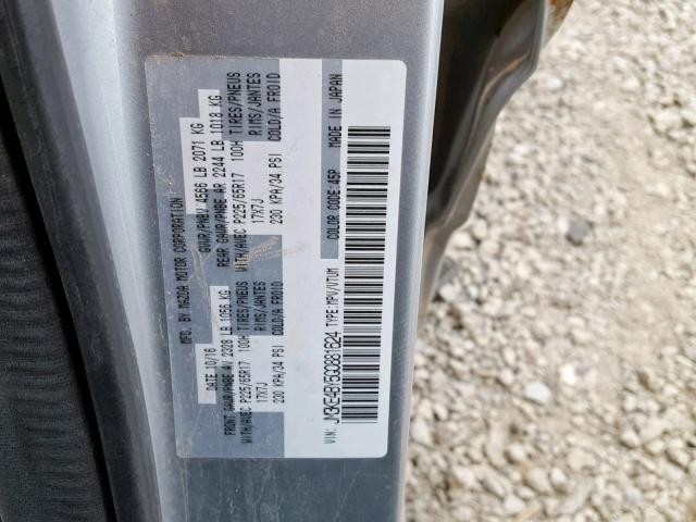 JM3KE4BY5G0881624 - 2016 MAZDA CX-5 SPORT GRAY photo 10