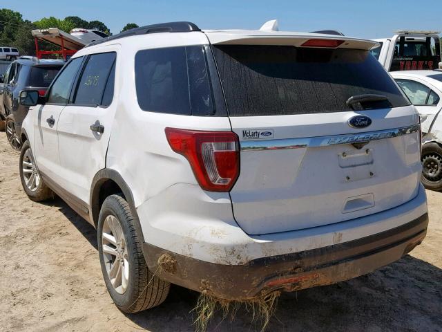 1FM5K7B89HGC84576 - 2017 FORD EXPLORER WHITE photo 3