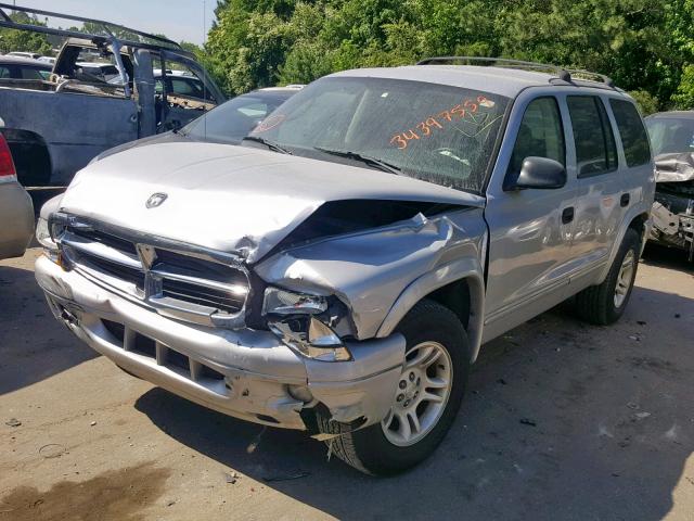 1D4HR48N43F628583 - 2003 DODGE DURANGO SL SILVER photo 2