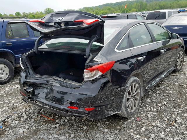 5NPE34AF9GH369296 - 2016 HYUNDAI SONATA SPO BLACK photo 4