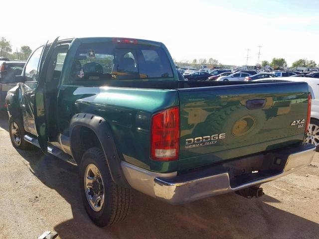 3D7KU28D34G159215 - 2004 DODGE RAM 2500 S GREEN photo 3