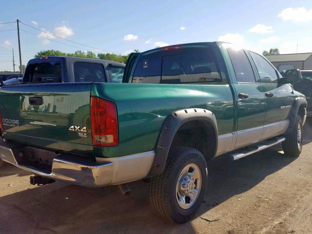 3D7KU28D34G159215 - 2004 DODGE RAM 2500 S GREEN photo 4