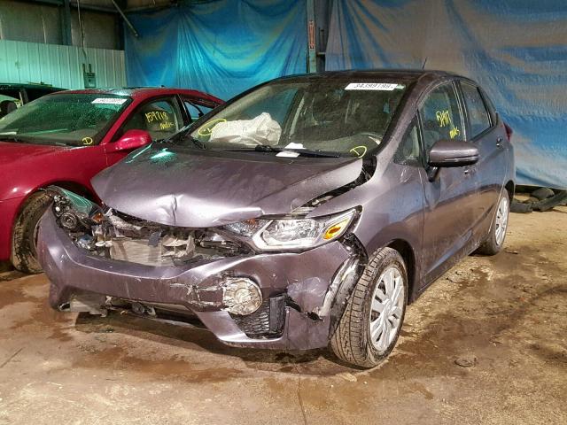 3HGGK5H52FM757799 - 2015 HONDA FIT LX GRAY photo 2