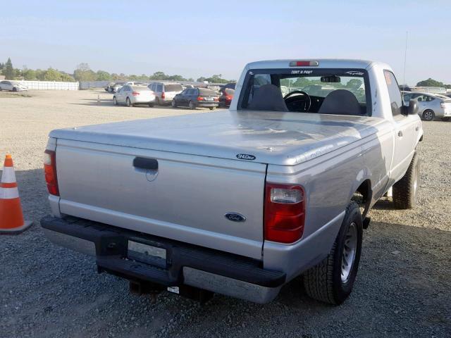 1FTYR10U21PB09179 - 2001 FORD RANGER SILVER photo 4