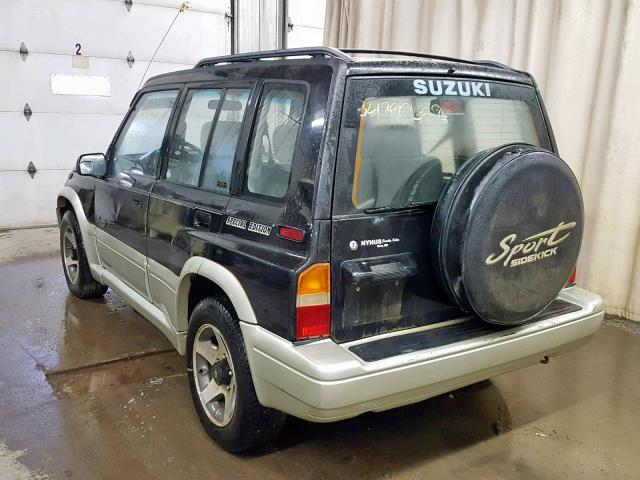 JS3TD21V6W4109072 - 1998 SUZUKI SIDEKICK S BLACK photo 3